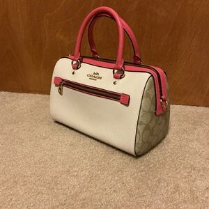 Coach Women's Pink and Tan Satchel